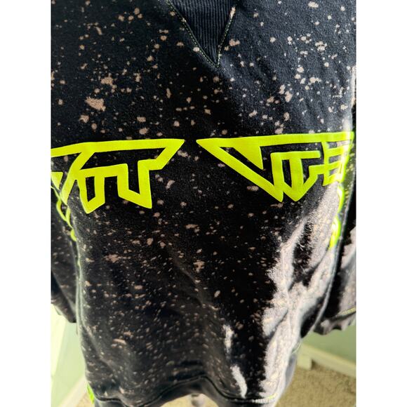 Pit Viper Key Player Splatter Crewneck Pullover Neon Green Logo Sweatshirt - Picture 2 of 6